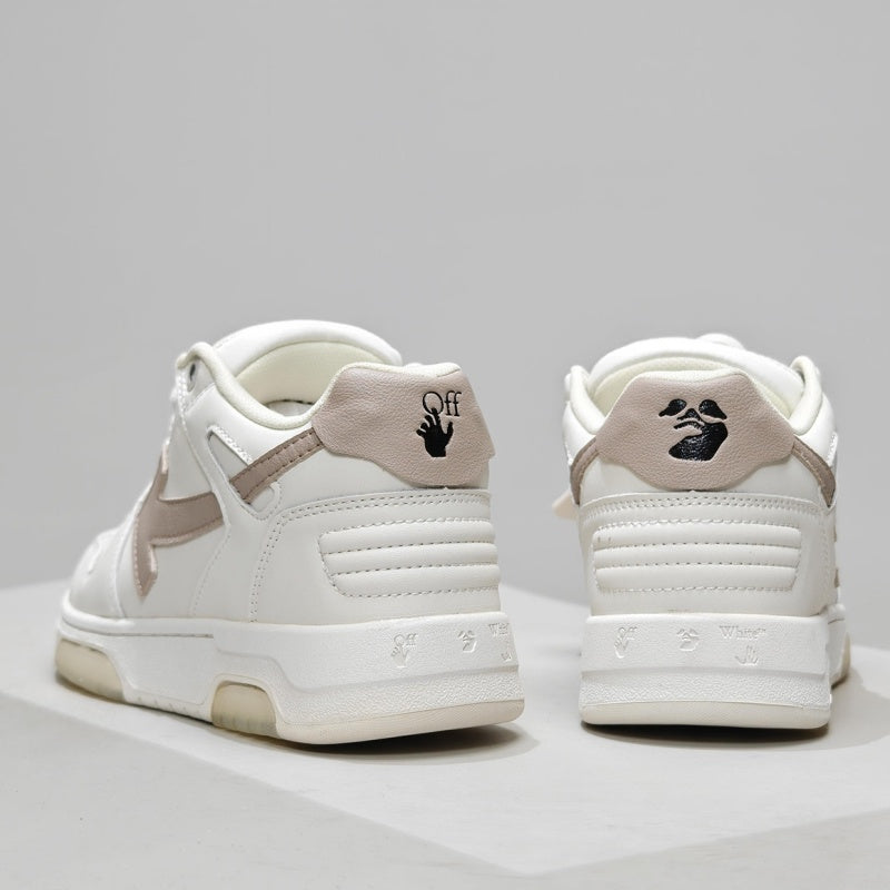 Off-White™ "Out Of Office" OOO Sneaker   White / Khaki