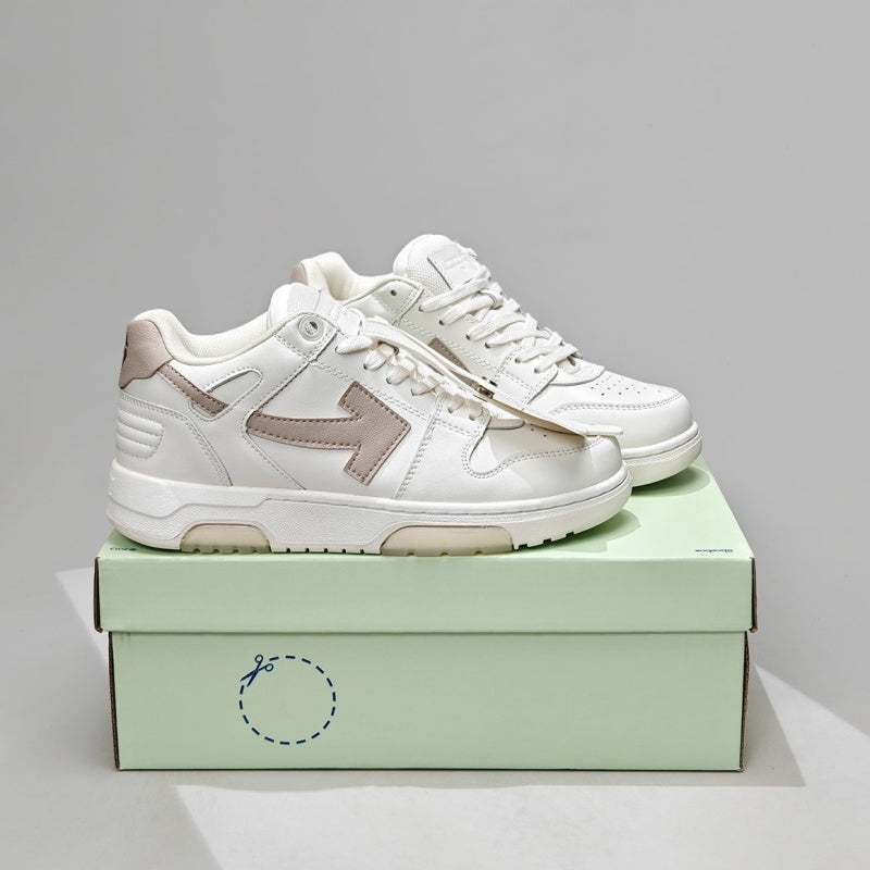 Off-White™ "Out Of Office" OOO Sneaker   White / Khaki