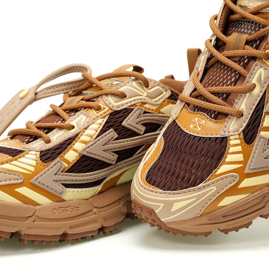 Off-White™ "Be Right Back" Sneaker — BRB   Brown/Yellow