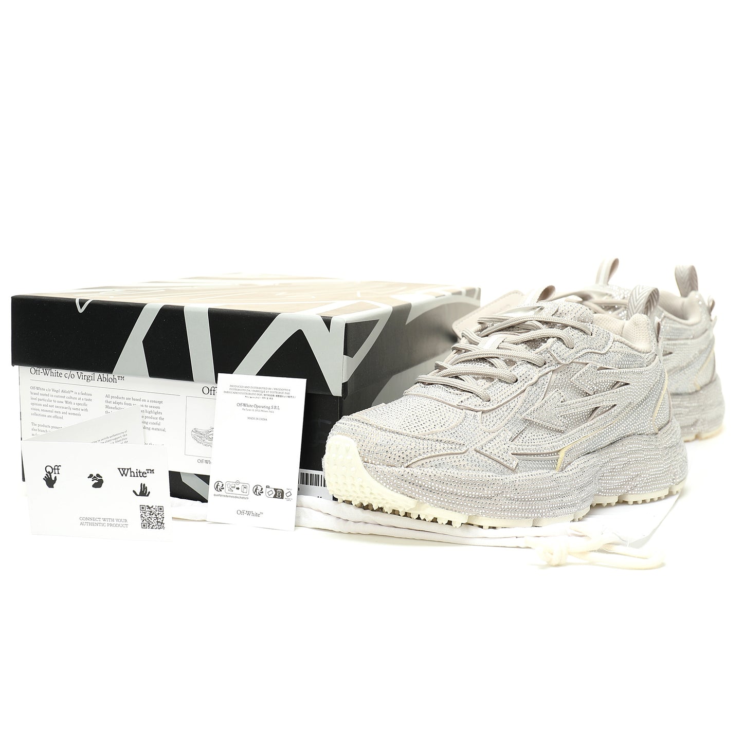 Off-White™ "Be Right Back" Sneaker — BRB  White / Swarovski crystals