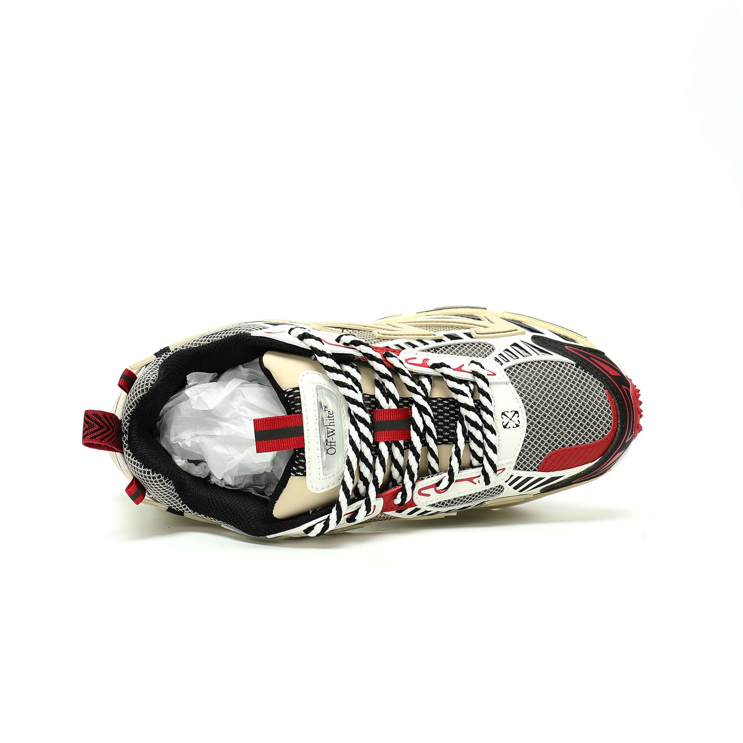 Off-White™ "Be Right Back" Sneaker — BRB   Red / Beige