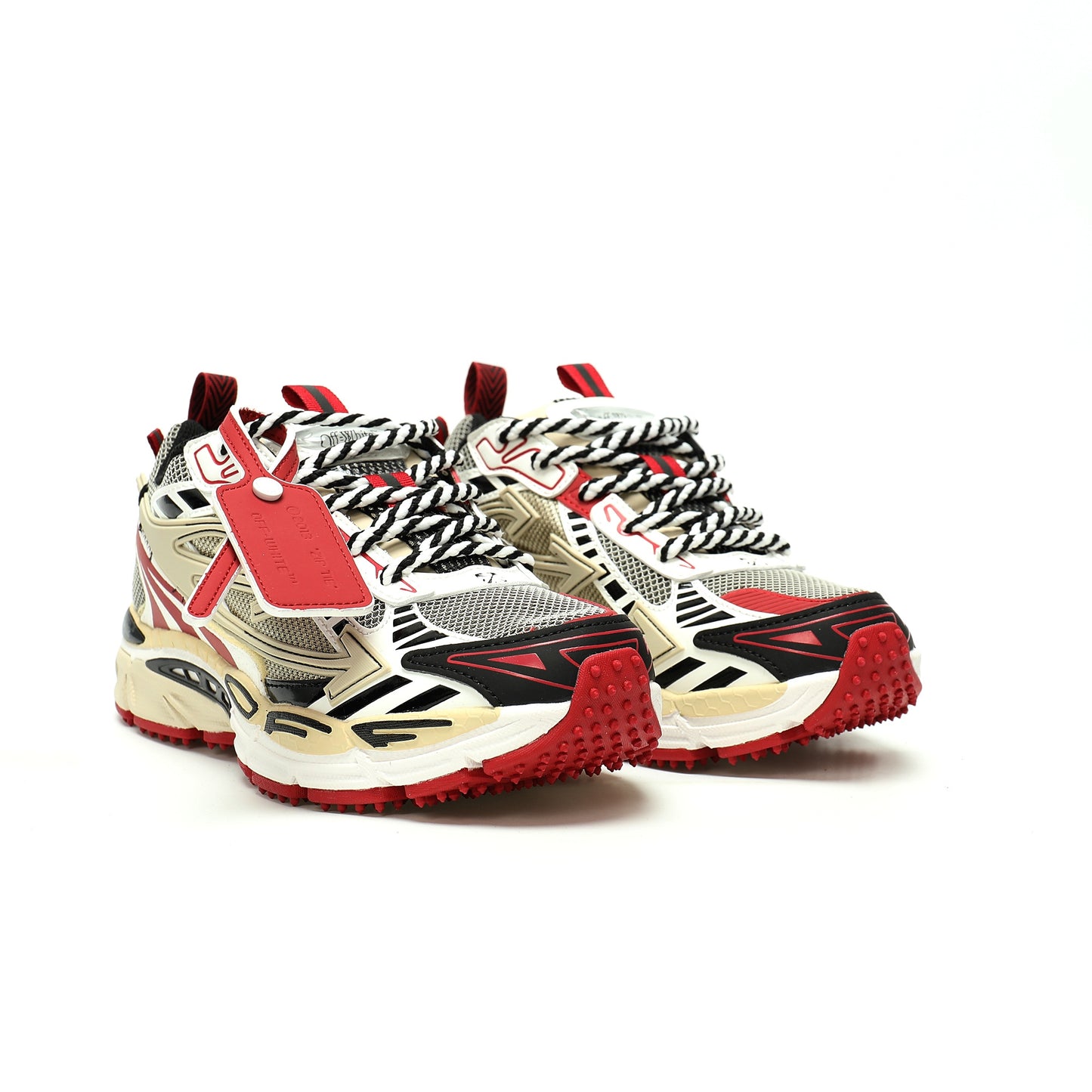 Off-White™ "Be Right Back" Sneaker — BRB   Red / Beige