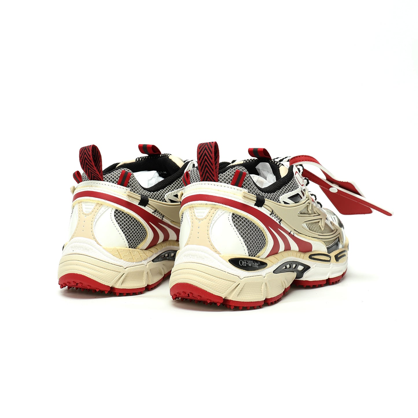 Off-White™ "Be Right Back" Sneaker — BRB   Red / Beige