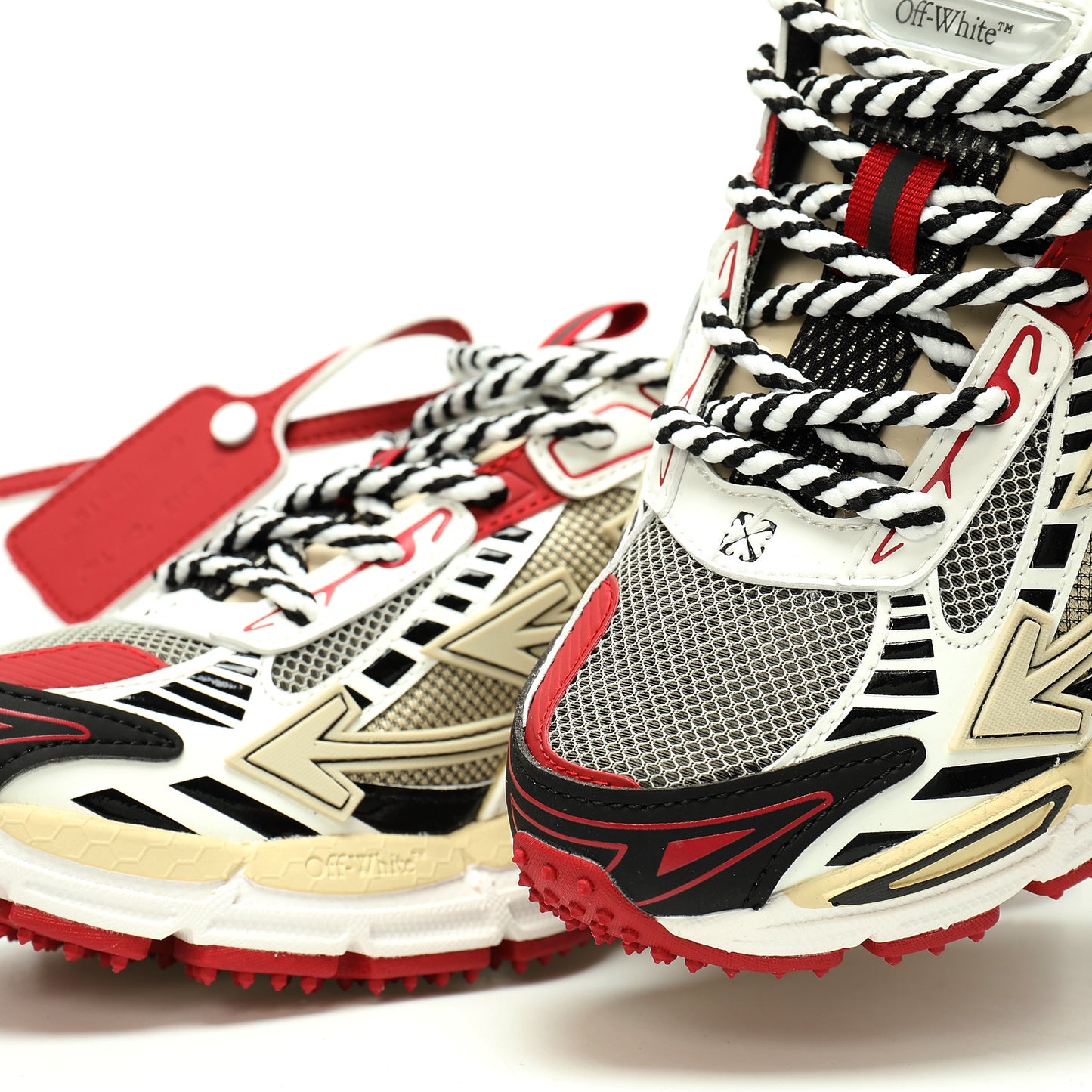 Off-White™ "Be Right Back" Sneaker — BRB   Red / Beige