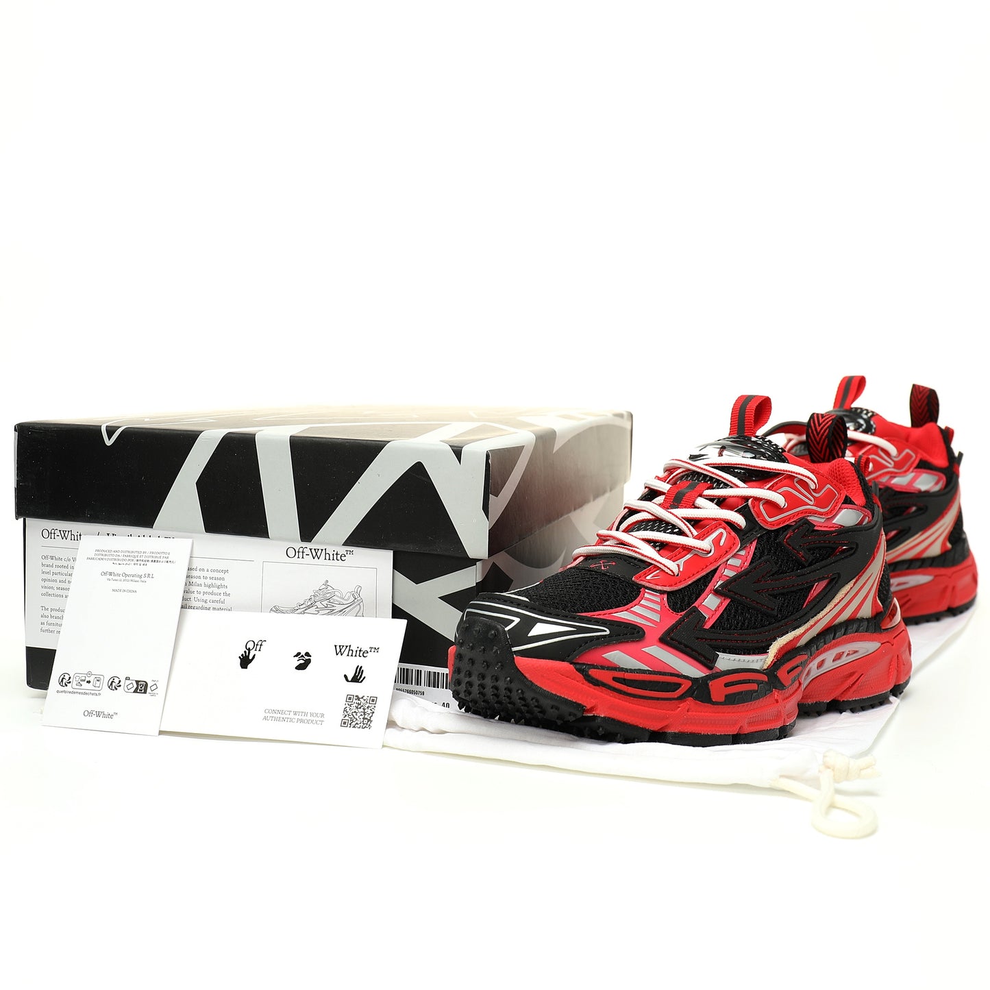 Off-White™ "Be Right Back" Sneaker — BRB   Red / Black